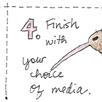 How to draw a kiwi